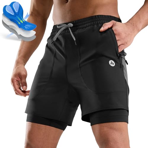 Nepest Mountainbike Hose Herren Kurz MTB Shorts Radlerhose mit Sitzpolster mit Tasche Radhose Schwarz/Dunkelgrau,3XL Nepest Mountainbike Hose Herren Kurz MTB Shorts Radlerhose mit Sitzpolster mit Tasche Radhose Schwarz/Dunkelgrau,3XL von Nepest