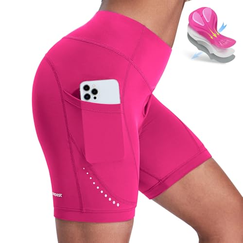 Nepest Radlerhose Damen Cycling Shorts Women mit Polster 4D Fahrradhose Polsterhose 4-Wege-Stretch Profi-Radhose Rennrad Hose Kurz Atmungsaktiv,S von Nepest