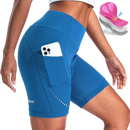 Nepest Radlerhose Damen Kurz mit Tasche Radhose Kurz Gel 4D Radfahrerhose Atmungsaktiv Fahrradhose 4-Wege-Stretch Profi-Radhose mit Tasche,M von Nepest