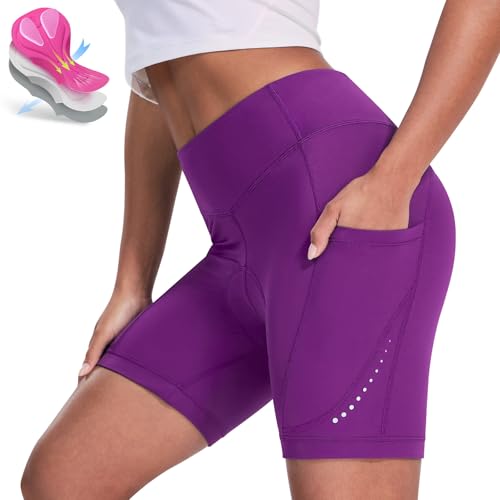 Nepest Radlerhose Damen Kurz mit Tasche Radhose Kurz Gel 4D Radfahrerhose Atmungsaktiv Fahrradhose 4-Wege-Stretch Profi-Radhose mit Tasche,M von Nepest