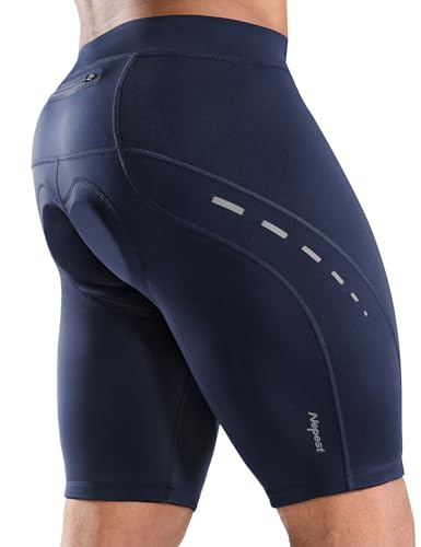 Nepest Radlerhose Herren Kurz mit Tasche Radhose Kurz Gel 4D Radfahrerhose Atmungsaktiv Fahrradhose 4-Wege-Stretch Profi-Radhose Dunkelblau,L Nepest Radlerhose Herren Kurz mit Tasche Radhose Kurz Gel 4D Radfahrerhose Atmungsaktiv Fahrradhose 4-Wege-Stretch Profi-Radhose Dunkelblau,L von Nepest
