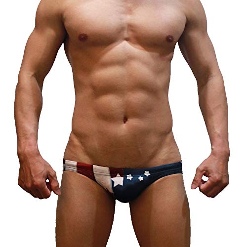 Neptune Scepter handgemacht Herren Push-Up Bikini Slip Badehose Brief - Nationalflagge von Neptune Scepter