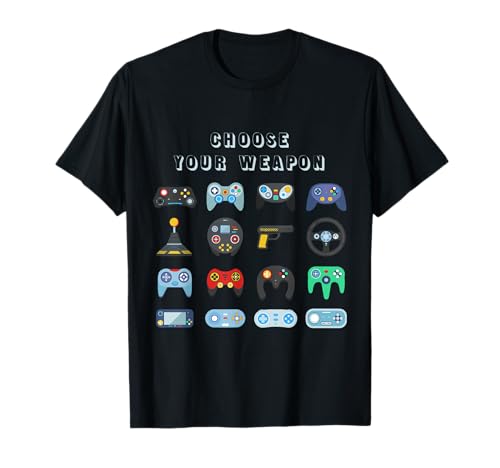 Choose your weapon Game Jungs Zocker Controller Computer T-Shirt Choose your weapon Game Jungs Zocker Controller Computer T-Shirt von Nerd Gamer dont Level Gaming Geek Gamen Frau Mann