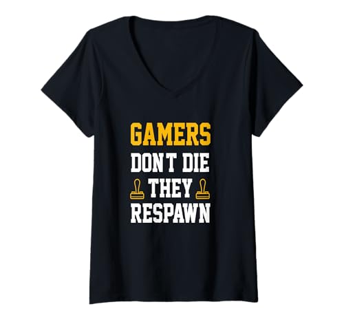 Damen Dont Level Gaming Geek Computer Controller Zocker Video Game T-Shirt mit V-Ausschnitt Damen Dont Level Gaming Geek Computer Controller Zocker Video Game T-Shirt mit V-Ausschnitt von Nerd Gamer