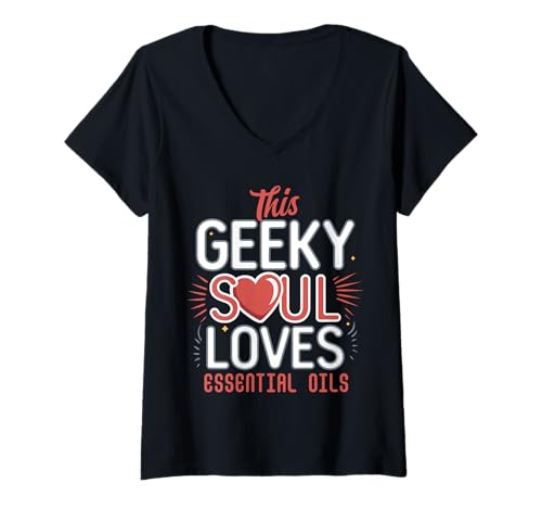 Damen Funny Geek Humor Ätherische Öle und Aromatherapie Liebe T-Shirt mit V-Ausschnitt Damen Funny Geek Humor Ätherische Öle und Aromatherapie Liebe T-Shirt mit V-Ausschnitt von Nerd Geek Essential Oils Aromatherapy Wellness