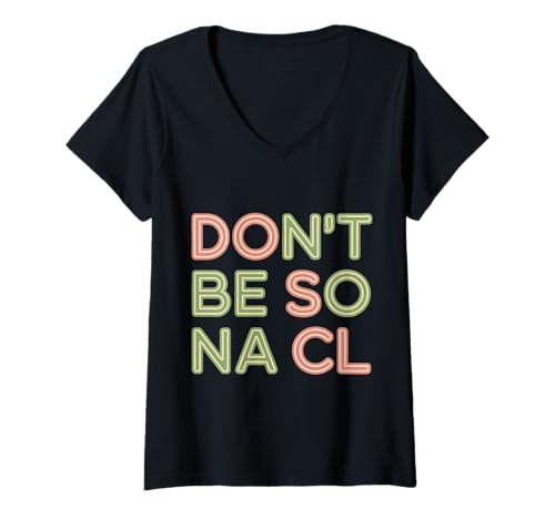 Damen Don't Be So NA Cl Salzige Chemie -Nerd -Witz T-Shirt mit V-Ausschnitt Damen Don't Be So NA Cl Salzige Chemie -Nerd -Witz T-Shirt mit V-Ausschnitt von Nerd Humorelemente Chemie