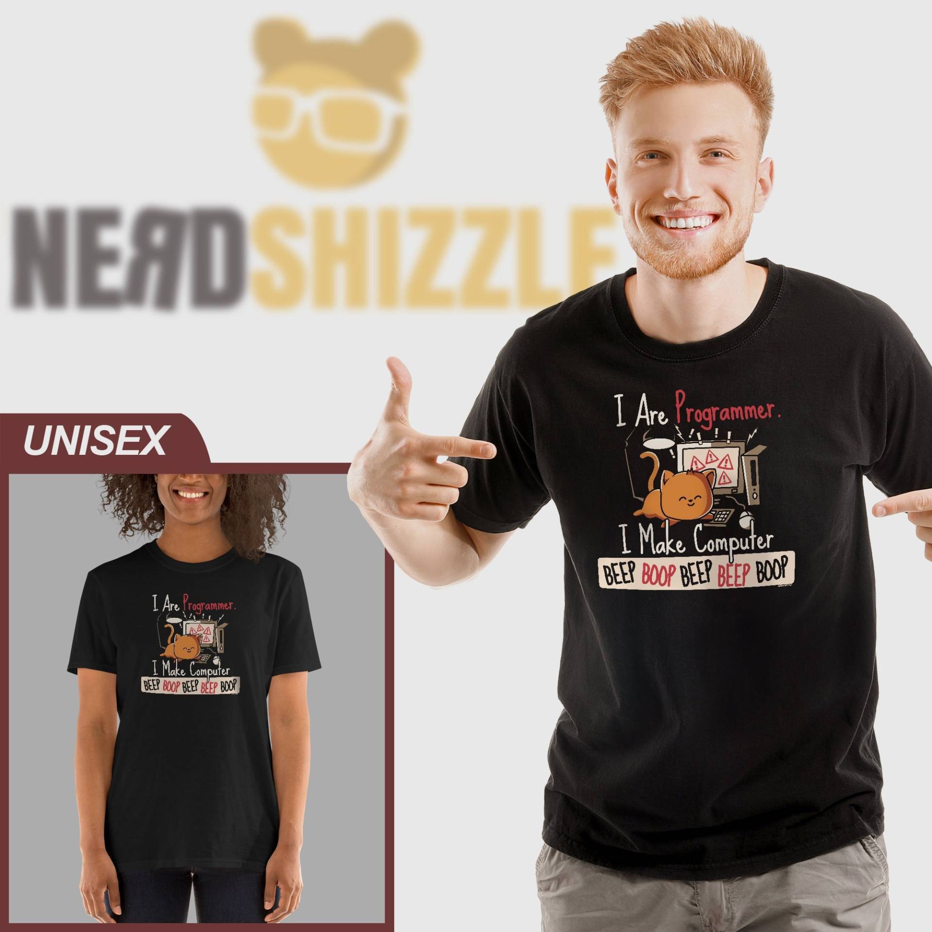 I Are Programmer Beep Boop Niedliches Programmierer Software Katzen T-Shirt I Are Programmer Beep Boop Niedliches Programmierer Software Katzen T-Shirt von NerdShizzle