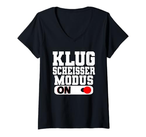 Damen Accessoires für streber kostüm Streber kostüm Klugscheisser T-Shirt mit V-Ausschnitt von Nerds Accessoires für streber kostüm Klugscheißer
