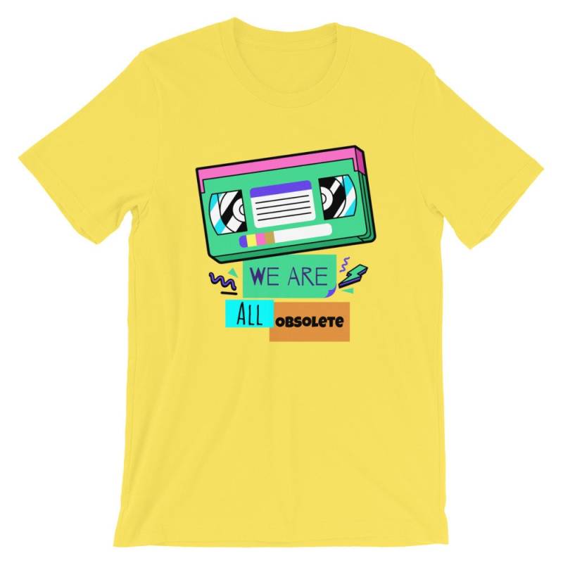 Vhs We Are All Obsolete | The Nihilism Collection-90 Es Style T-Shirt Vhs We Are All Obsolete | The Nihilism Collection-90 Es Style T-Shirt von NerdsAssembleUK