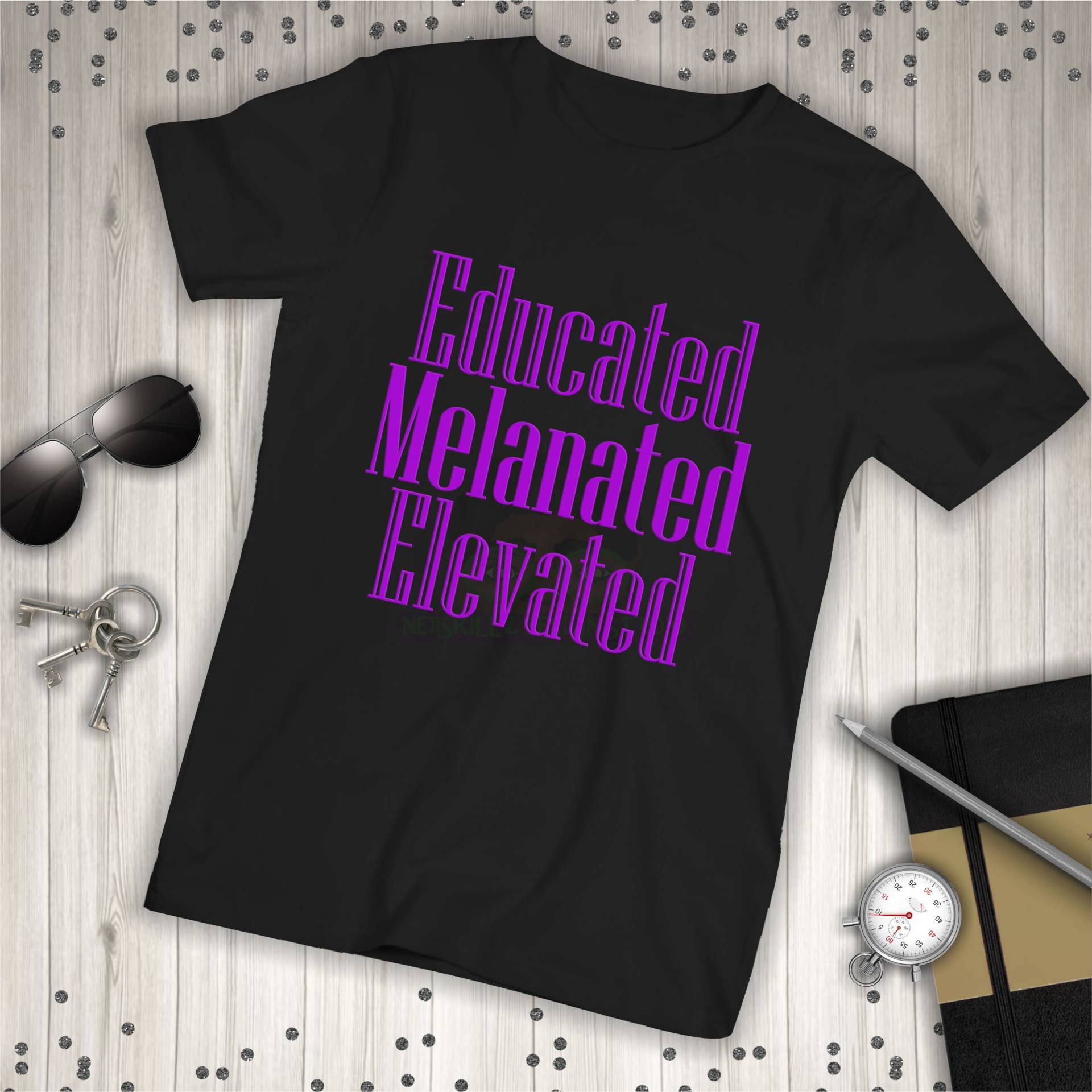 Gebildetmelant Erhöhte Shirt, Schwarz Exzellenz Bildung Hbcu Schwarze Lehrer Gebildetmelant Erhöhte Shirt, Schwarz Exzellenz Bildung Hbcu Schwarze Lehrer von Nerdskillz