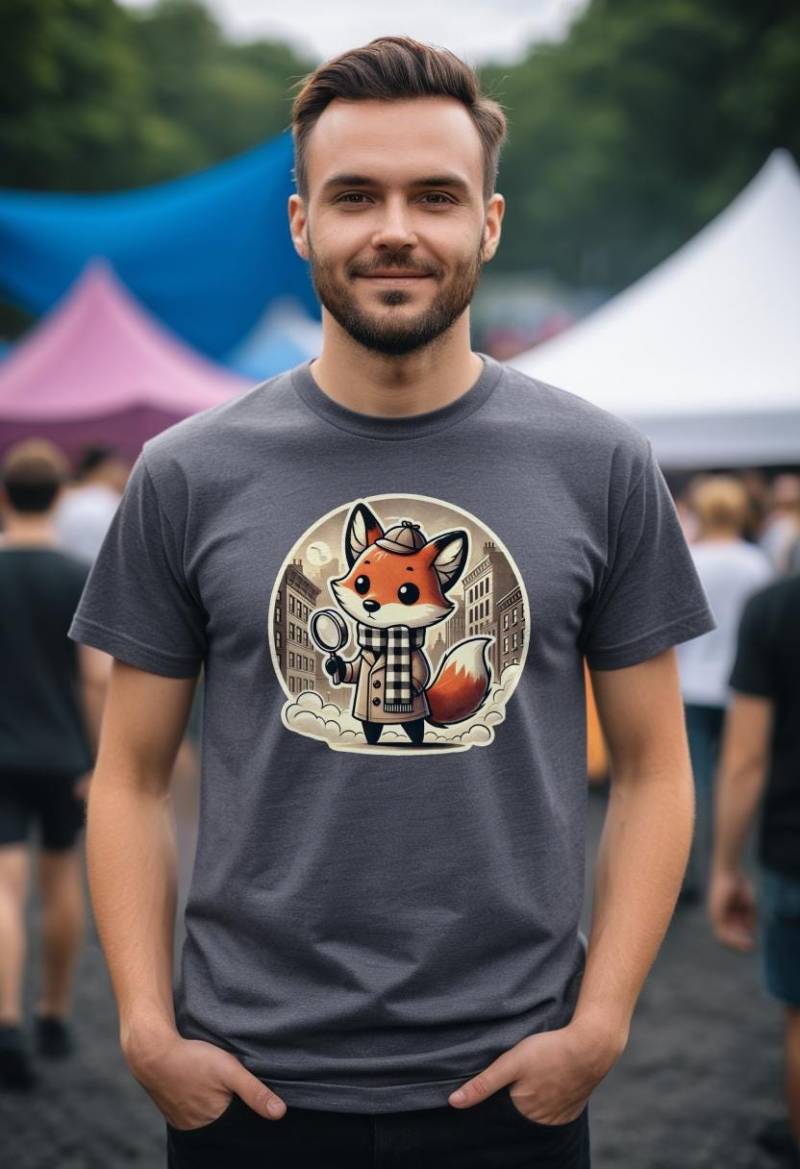 Detektiv Fuchs Tshirt Lustige Tierkunst Süßer Shirt Fuchsliebhaber Im Sherlock Stil Krimifans Geschenk von NerdvanaDesignsStore