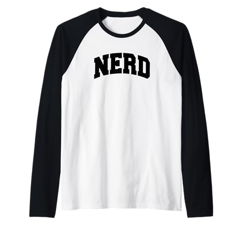Nerd Genius Tech Brains AI Geek Smart College Herren Raglan von Nerdy Genius Tech Scholar Apparel
