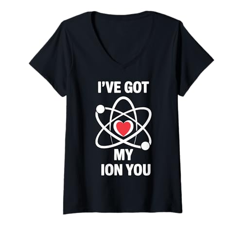 Damen Lustiges Wissenschaftsspiel I've Got My Ion You Love Chemie T-Shirt mit V-Ausschnitt Damen Lustiges Wissenschaftsspiel I've Got My Ion You Love Chemie T-Shirt mit V-Ausschnitt von Nerdy Physics Chemistry Science Humor Apparel Co.