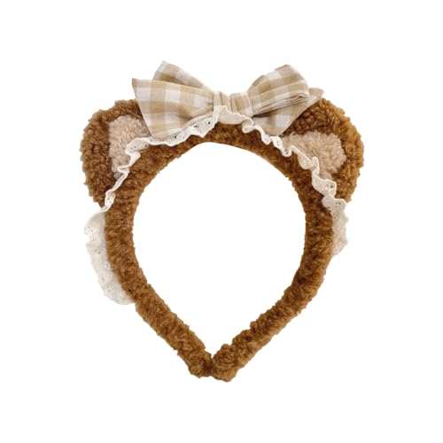 Nereds Haarreif mit Bärenohren, Schleife, Spitze, niedlich, Party-Kopfbedeckung, Tier-Party, Kostüm, Zubehör für Erwachsene und Kinder, tägliches Verkleiden von Nereds