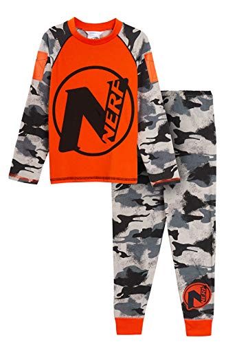 Nerf Offizieller Schlafanzug für Jungen, volle Länge, Camouflage, Pyjama-Set, Nachtwäsche, Geschenk Gr. 134, Nerf von NERF