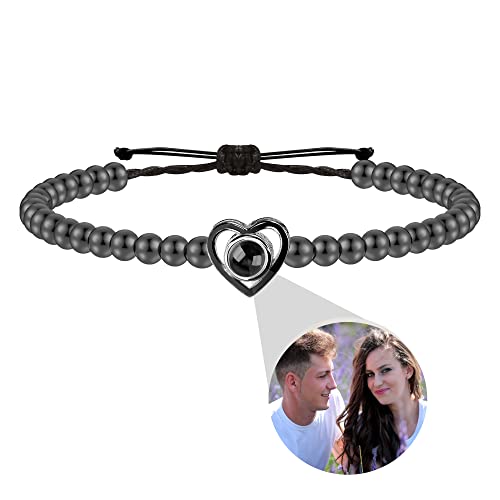 Personalisierte Armbänder mit Bild im Inneren, personalisierte Fotoprojektionsarmbänder, Bildarmband mit personalisiertem Foto, individuelle Fotogeschenke für Frauen/Männer/Familie/Paar/Freunde von Nergaebe