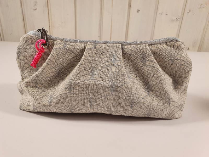 Schmink Tasche Silber Grau von NeriaBags