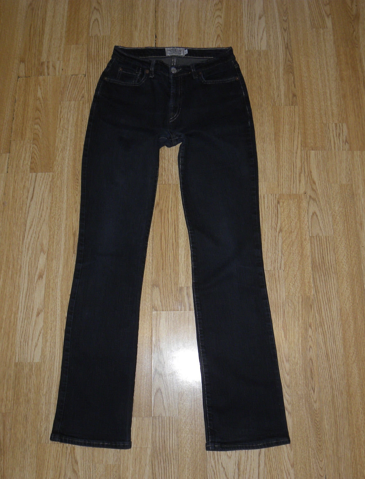 Vintage Black Denim Crocker Originals Zip Straight Leg Stone Ashed Jeans Size L Grunge von NeringasVintageStore