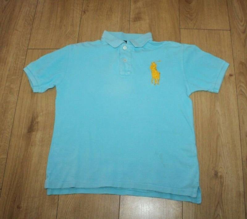 Vintage Blue Cotton Ralph Lauren Short Sleeve Sportswear Top T-Shirt Size 14 -16 Years von NeringasVintageStore