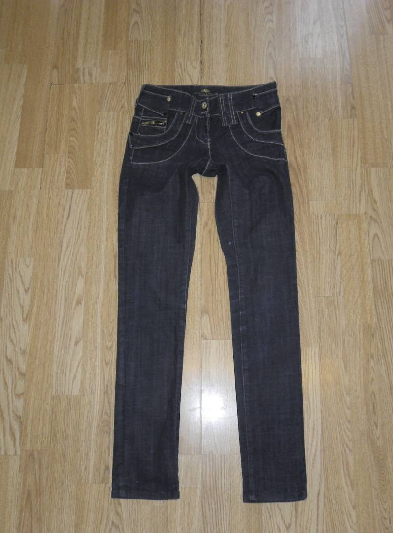 Vintage Blue Denim River Island Zip Dark Wash Stretch Slim Skinny Jeans 6/32 L 31 Vintage Blue Denim River Island Zip Dark Wash Stretch Slim Skinny Jeans 6/32 L 31 von NeringasVintageStore