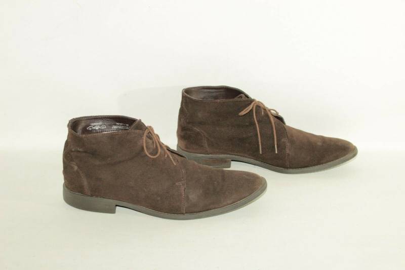 Vintage Braun Wildleder Luft 4 Männer Spitze Nach Oben Spitz Chukka Wüste Chelsea Schuhe Größe 9/43 von NeringasVintageStore