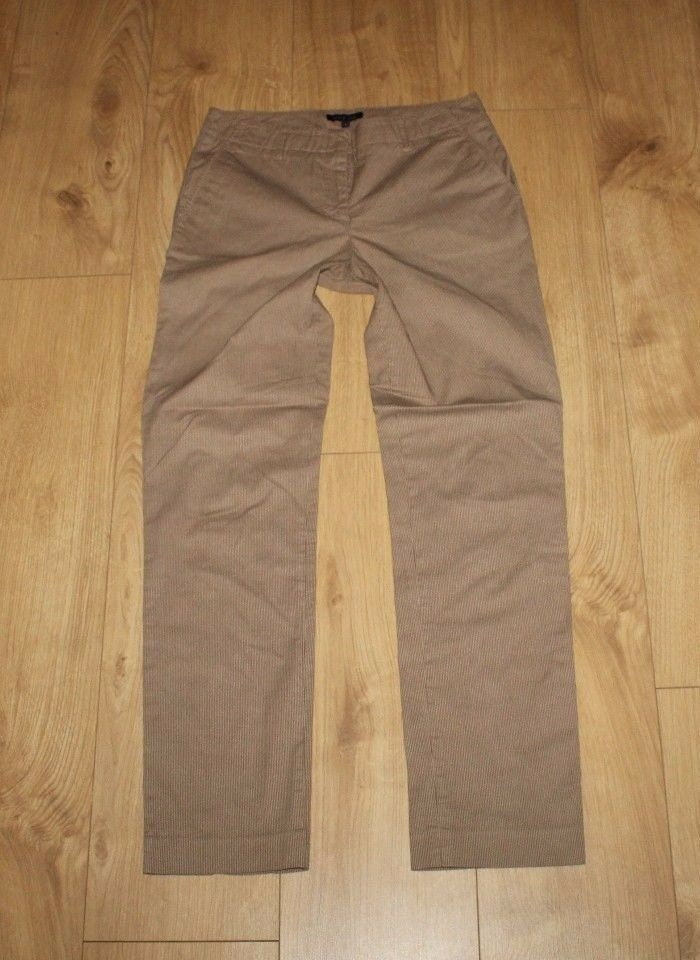 Vintage Brown Striped Cotton Tommy Hilfiger Zip Straight Leg Jeans Trousers W 28 L 29 von NeringasVintageStore