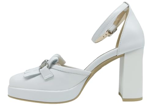 Nero Giardini Damen-Sandalen E409460D Casual Elegante High Heels Weiß von Nero Giardini