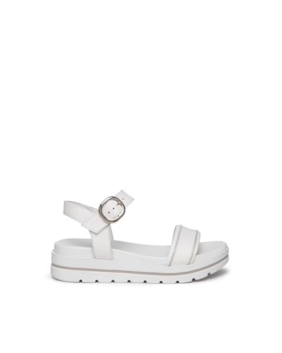 Nero Giardini E307812D Damen-Sandalen aus Leder, Weiß, 39 EU Nero Giardini E307812D Damen-Sandalen aus Leder, Weiß, 39 EU von Nero Giardini