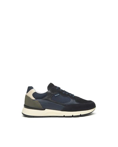 Nero Giardini I500871U Herrensneakers Aus Wildleder, Glattleder Und Canvas - Blau 40 EU von Nero Giardini