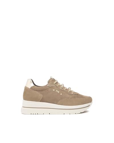 Nero Giardini I514105D Damen-Sneaker aus Wildleder und technischem Material, Lehm, 37 EU von Nero Giardini