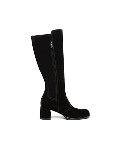 Nero Giardini I514312D Damenstiefel Aus Veloursleder Und Technischem Material - Schwarz 40 EU von Nero Giardini