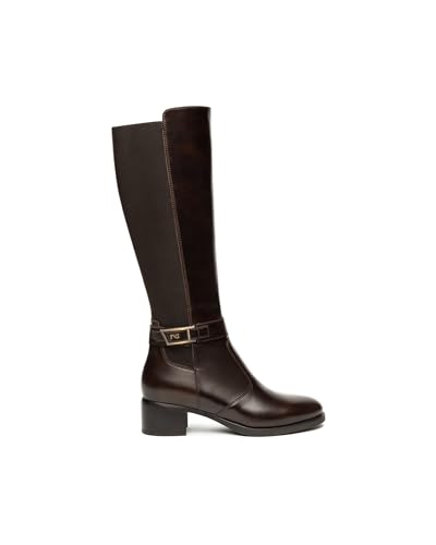 Nero Giardini I514644D Damenstiefel Aus Leder Und Gewebe - Haselnussbraun 36 EU von Nero Giardini