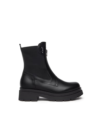 Nero Giardini I514780D Chelsea-Boots Aus Leder Und Gewebe Für Damen - Schwarz 39 EU von Nero Giardini