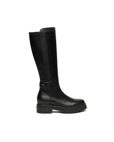 Nero Giardini I514842D Damenstiefel Aus Glattleder Und Technischem Material - Schwarz 35 EU von Nero Giardini