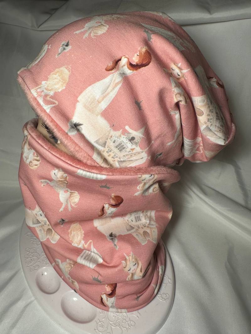 Beanie Mütze Mit Loop/Set Für Mädchen/Gefüttertes Winterset von NeroliDesigns