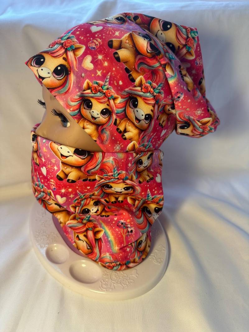 Beanie Mütze Mit Loop/Set Für Mädchen/Wendemütze von NeroliDesigns