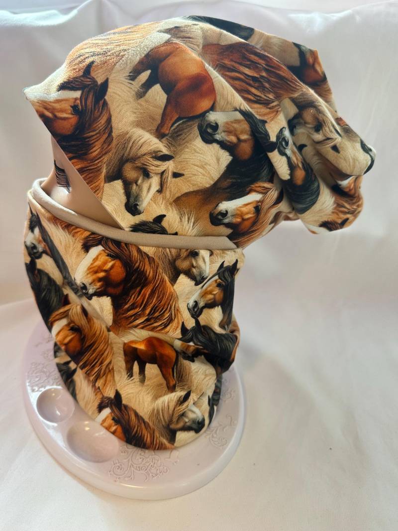 Beanie Mütze Mit Loop/Set Für Mädchen/Wendemütze von NeroliDesigns