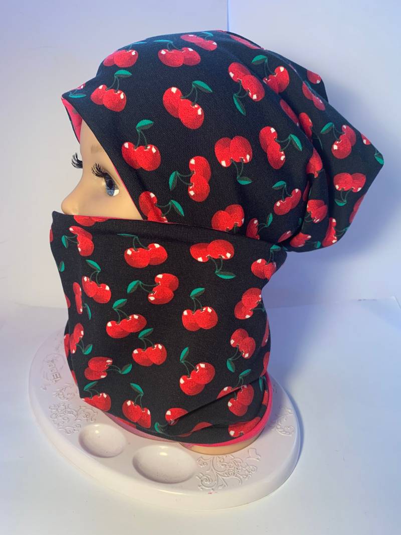 Beanie Mütze Mit Loop/Set Für Mädchen/Wendemütze von NeroliDesigns