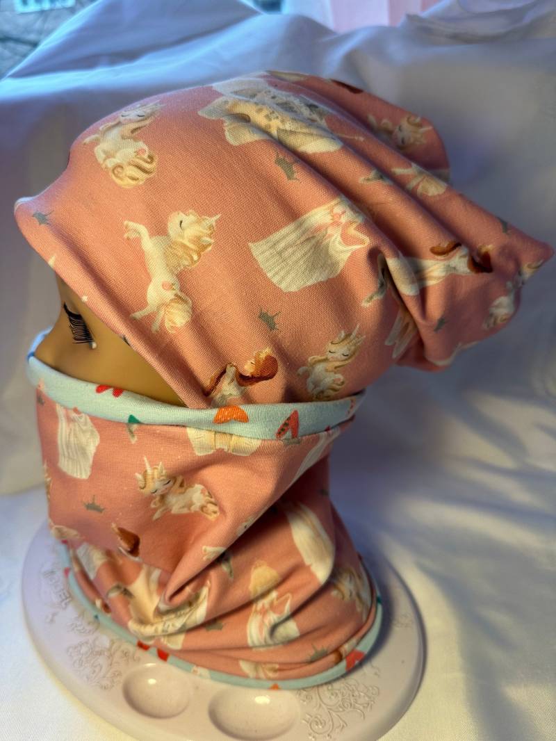 Beanie Mütze Mit Loop/Set Für Mädchen/Wendemütze von NeroliDesigns