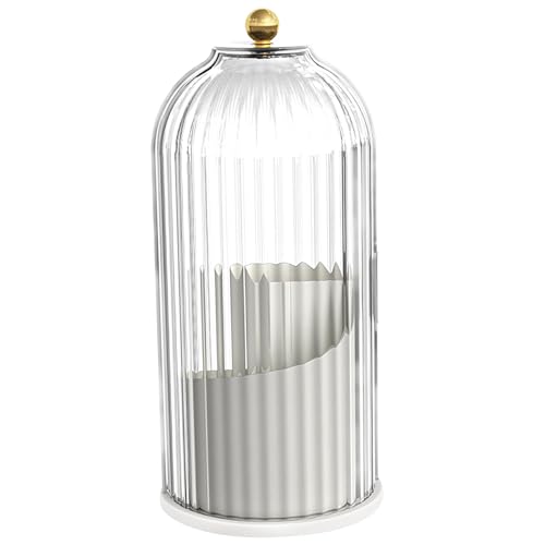 Make up Pinsel Organizer Make up Pinselhalter mit Deckel 360 ° drehbar durchsichtiger Pinsel Organizer staubdichter Halter für die Schminktisch Schreibtisch Arbeitsplatte von Neroyaner