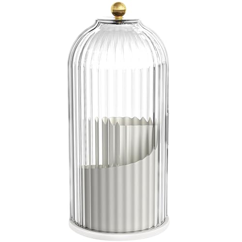 Make up Pinselhalter Mit Deckel 360° Drehbar Transparenter Make up Pinsel Organizer Staubdicht Halter Für Schminktisch Schreibtisch Badezimmer Arbeitsplatte von Neroyaner