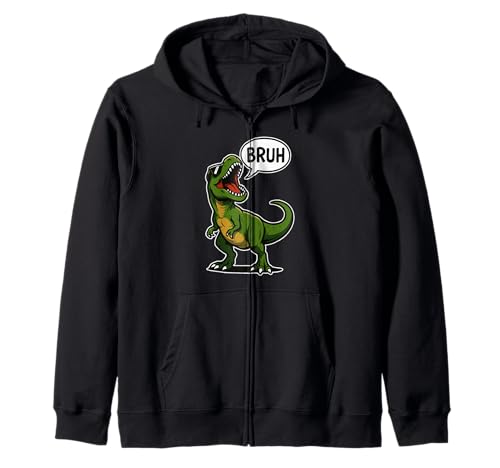 Cooler Bruh Dinosaurier T-Rex Männer Frauen Kinder Teens Lustiger Dinosaurier Kapuzenjacke von Nerrrdy