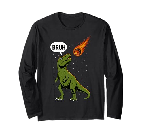 Cooler Bruh T-Rex Männer Frauen Kinder Teens Lustiger Dinosaurier Langarmshirt von Nerrrdy