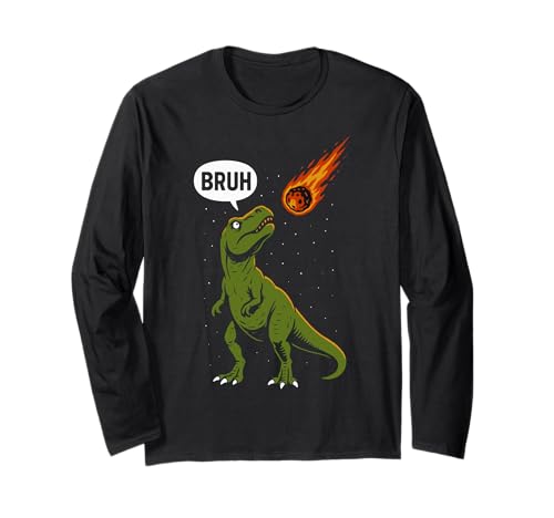 Cooler Bruh T-Rex Männer Frauen Kinder Teens Lustiger Dinosaurier Langarmshirt von Nerrrdy