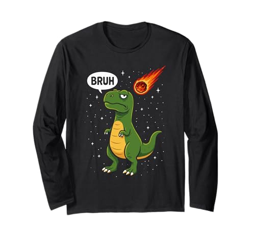 Cooler Bruh T-Rex Männer Frauen Kinder Teens Lustiger Dinosaurier Langarmshirt von Nerrrdy