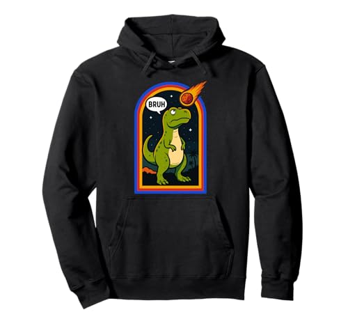 Cooler Bruh T-Rex Männer Frauen Kinder Teens Lustiger Dinosaurier Pullover Hoodie von Nerrrdy