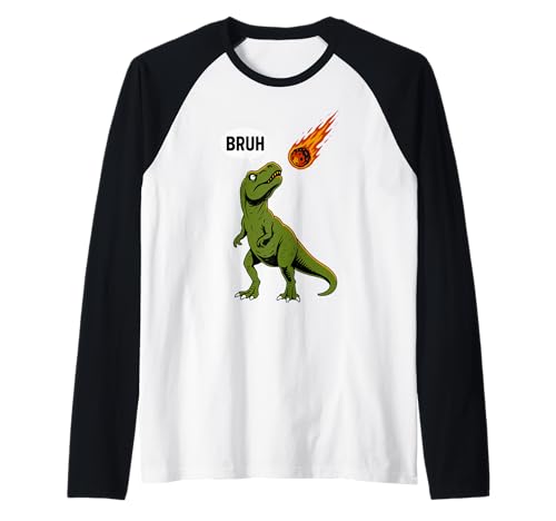 Cooler Bruh T-Rex Männer Frauen Kinder Teens Lustiger Dinosaurier Raglan von Nerrrdy