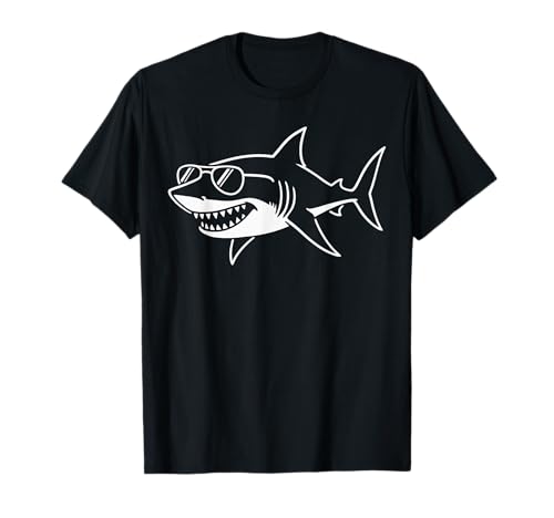 Cooler Retro-Hai in Sonnenbrille für Herren, Damen, Kinder, lustiger Hai T-Shirt Cooler Retro-Hai in Sonnenbrille für Herren, Damen, Kinder, lustiger Hai T-Shirt von Nerrrdy