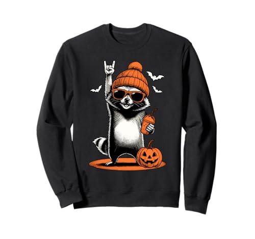 Cooler Waschbär Herren Damen Kinder Halloween Lustiger Waschbär Sweatshirt von Nerrrdy