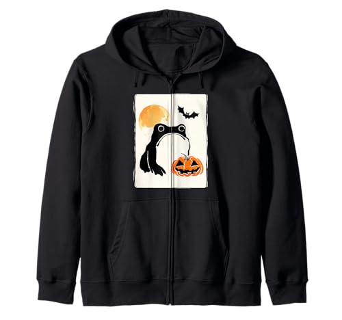 Grumpy Frog Japanische Kunst Männer Frauen Kinder Lustig Halloween Kapuzenjacke von Nerrrdy
